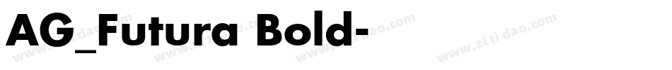 AG_Futura Bold字体转换
